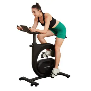 GARVEE Electromagnetic Control Stationary Exercise Bike for Home Use with Magnetic Resistance, Low Noise, Shuttle Smart Knob, Upgraded Seat, and App Integration for Indoor Cycling