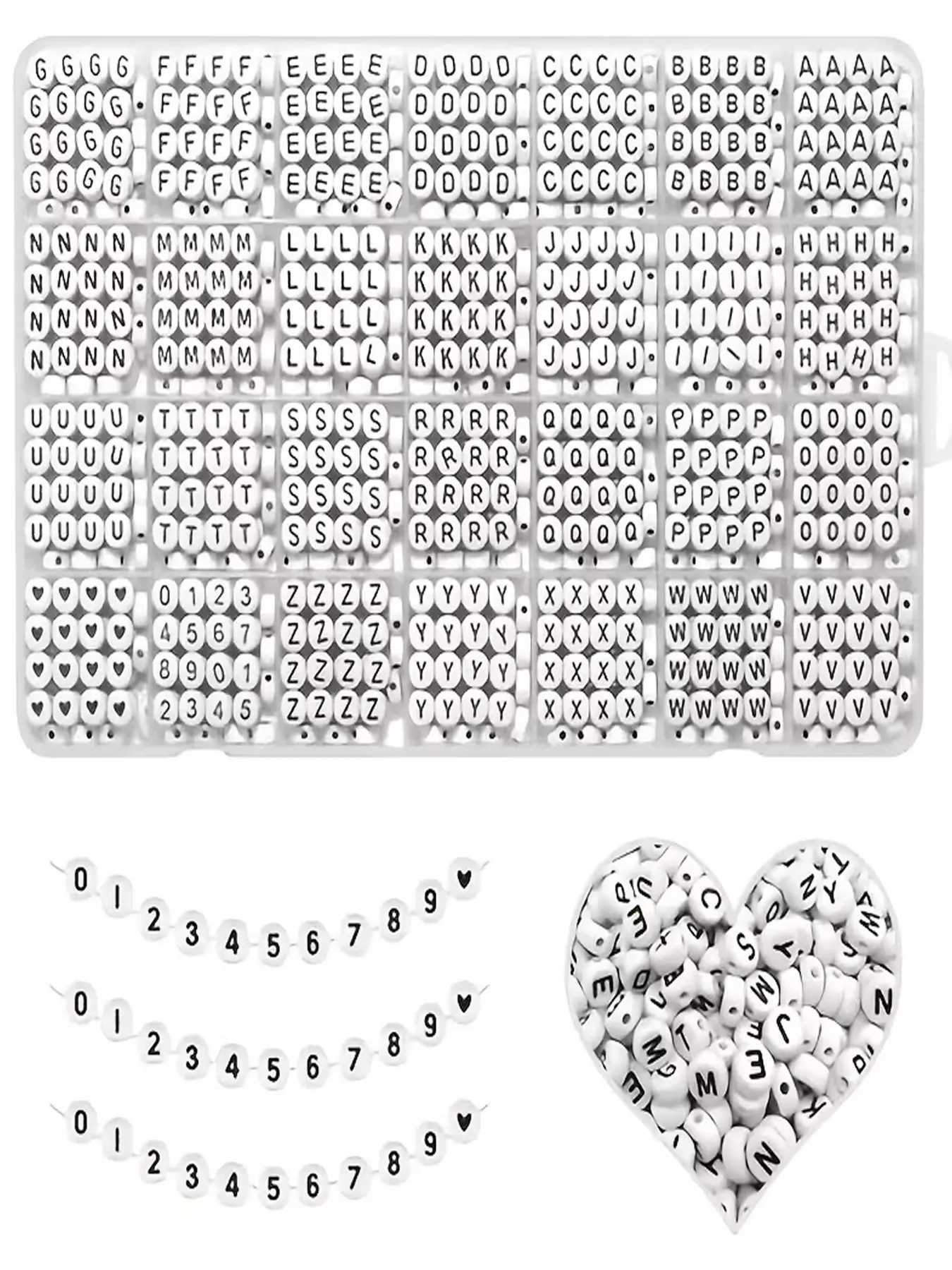 1400 Letter Bead Kit, A-Z Acrylic Letters, Numbers, Colorful Beads, Diy Beads, Perfect for Bracelets and Necklaces, Jewelry Making Supplies