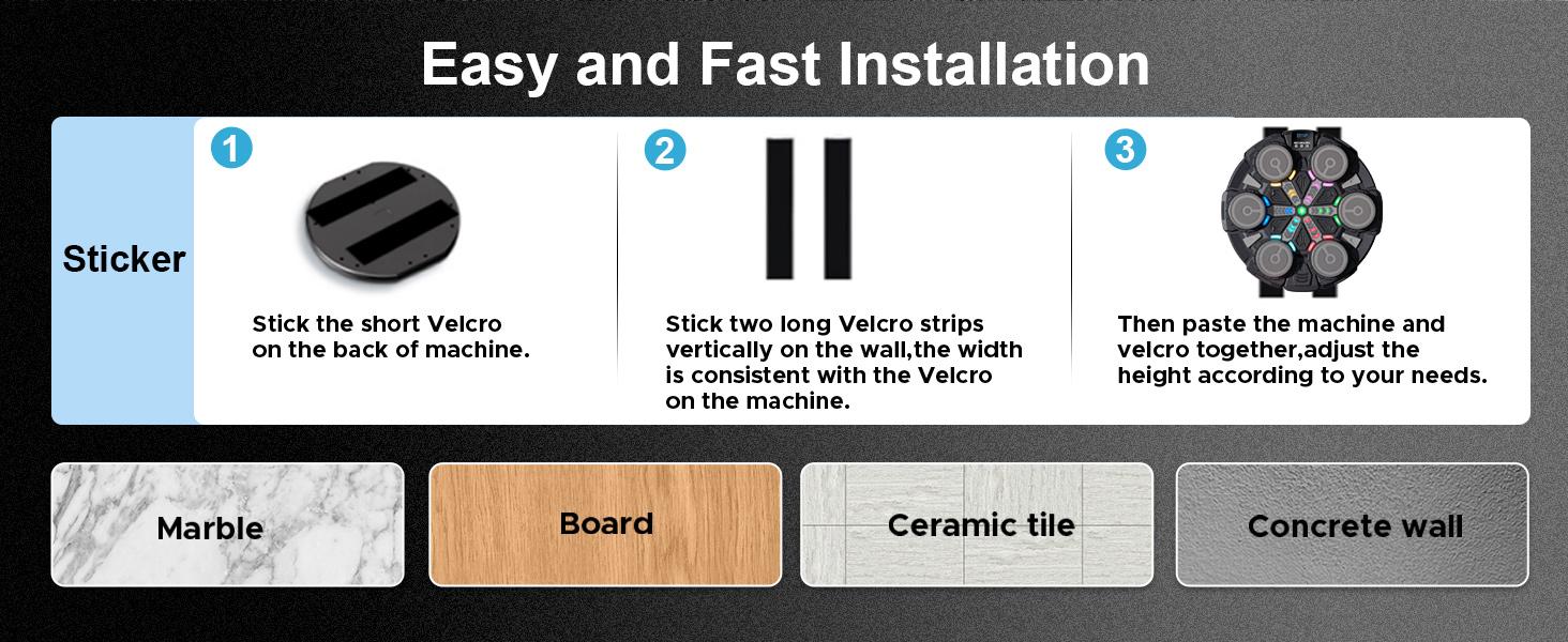 Smart Music Boxing Training Machine, Universal for Adults & Kids, Includes Punching Gloves, LED Real-Time Feedback, Bluetooth-compatible Sync, Wall Mountable