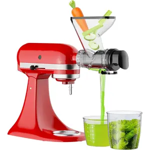 Masticating Juicer Attachment for KitchenAid Stand Mixer, Cold Press Juicer for KitchenAid Mixer Attachments with Dual Feed Chute, Slow Juicer Machine for Vegetables & Fruits