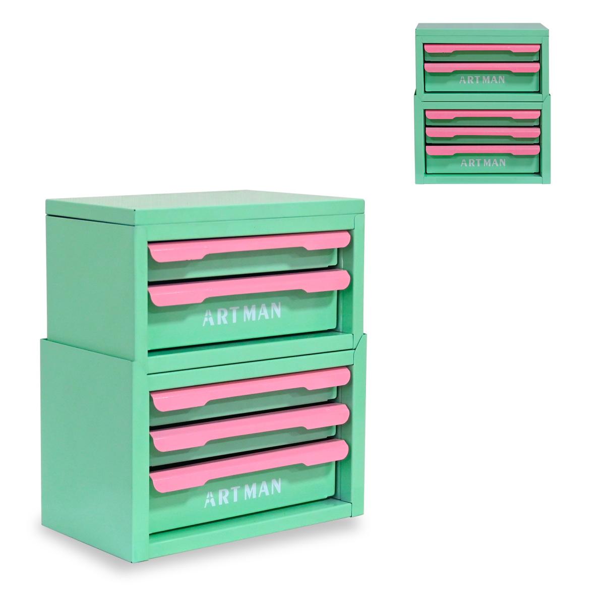 Desktop Drawer Storage Box Organizer, Stackable Desk Organizer with Pull Out Drawers, Office Stationery and Cosmetic Storage for Home Workspace
