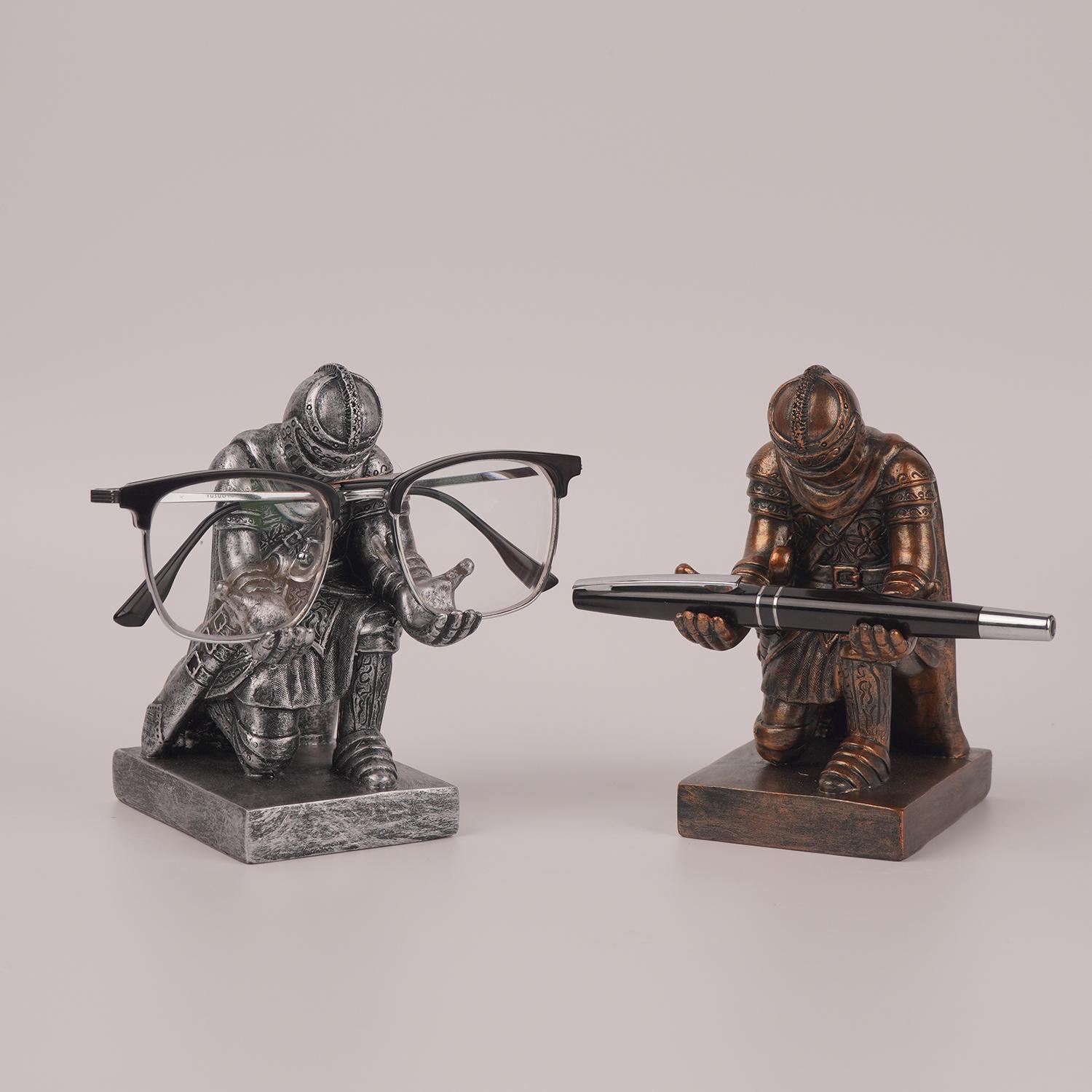 Creative Resin Sunglasses Stand, Gentleman Pen Holder, Pencil Holder, Knight Sword Display Rack, Office Desk Organizer, Sun Glasses Storage Bracket, Office Desk Accessories #GLOBAL PICKS