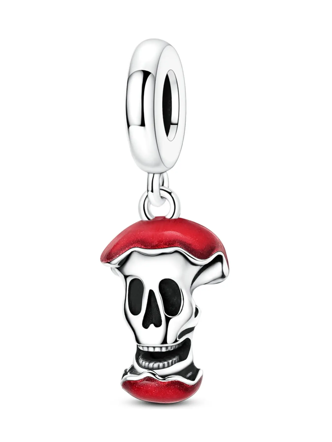 Halloween Punk Apple Skull Pendant, 5mm Bracelet Necklace, DIY Bead Charm, Fantasy Halloween Party Jewelry, Value-Added Accessory