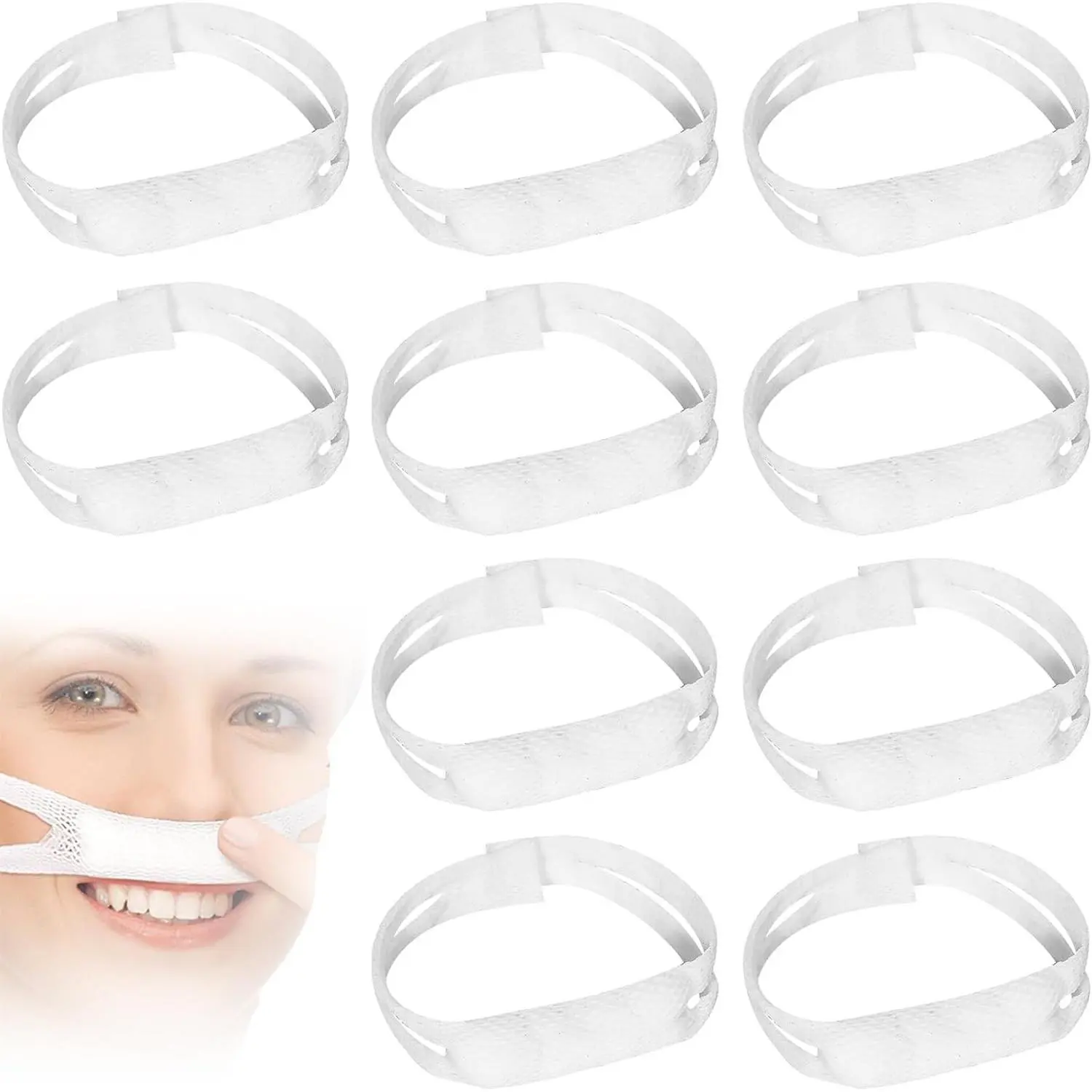 Nasal Bandage 10 PCS Elastic Nose Bandages Nose Surgery Elastic Bandage Dressing Holder Septoplasty Recovery Bandage for Nose Post Surgical Procedures