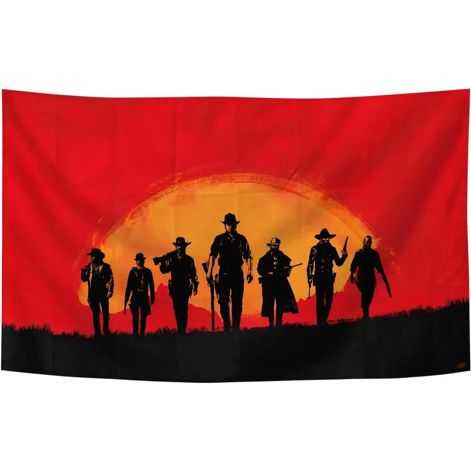 Red Dead Redemption 2 Cotton-Linen Print Game Tapestry - 60x40in Lightweight Hanging Merch Poster Banner, College Dorm Decoration, Home Decor Gift Idea