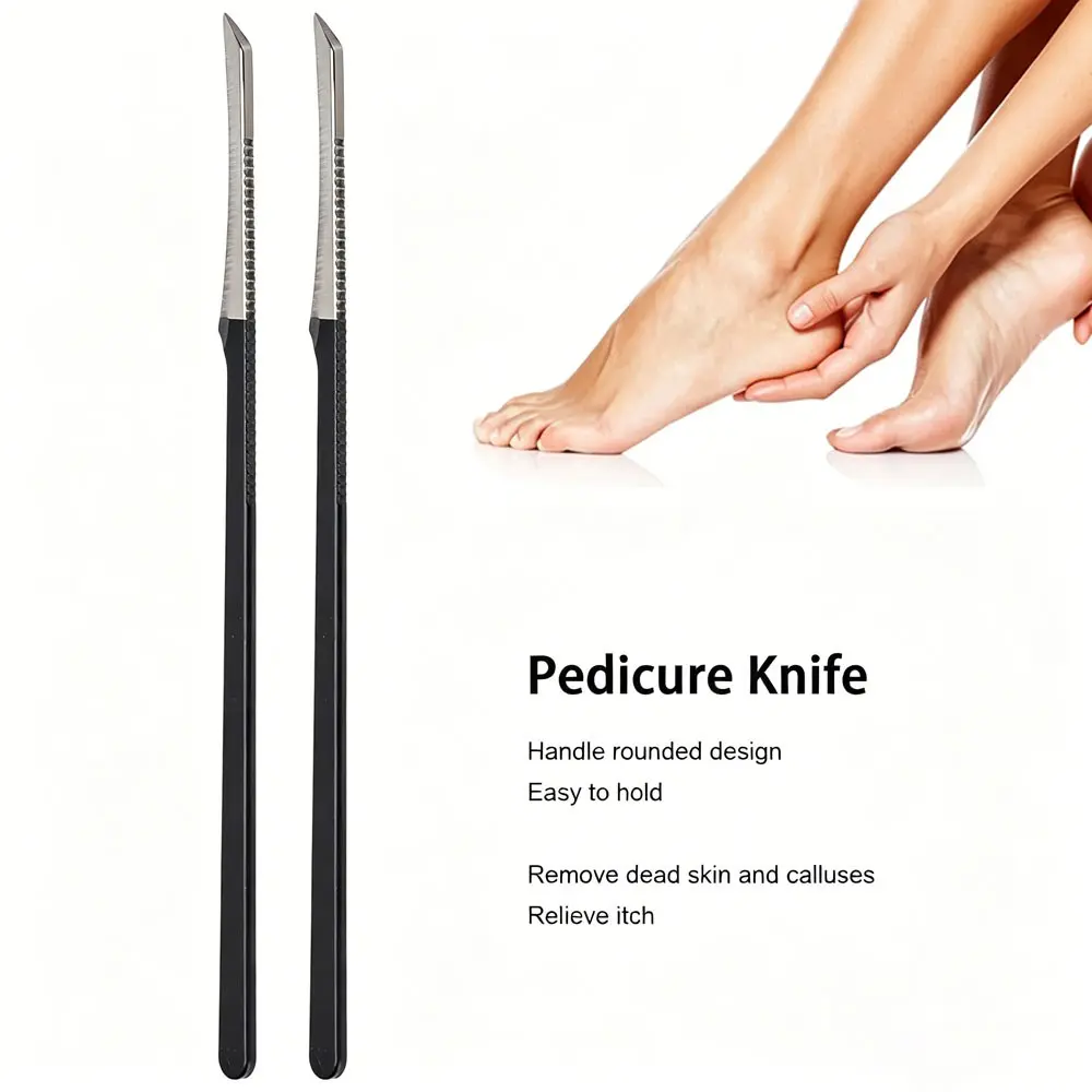 2pcs Pedicure Knife Set, Callus Removal Tools for Feet, Stainless Steel Foot Spa Accessories, Ideal for Home & Salon Use