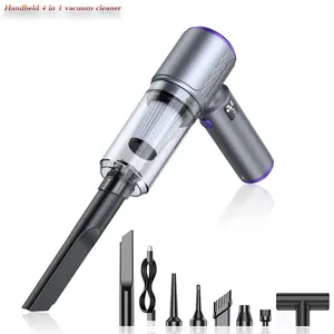 One piece of Portable 70w 18000pa Suction  force 4-In-1  for home  or Car cordless  Vacuum Cleaner,blowing,suction,pump,inflating multi-functions and Rechargeable Electronic air duster.
