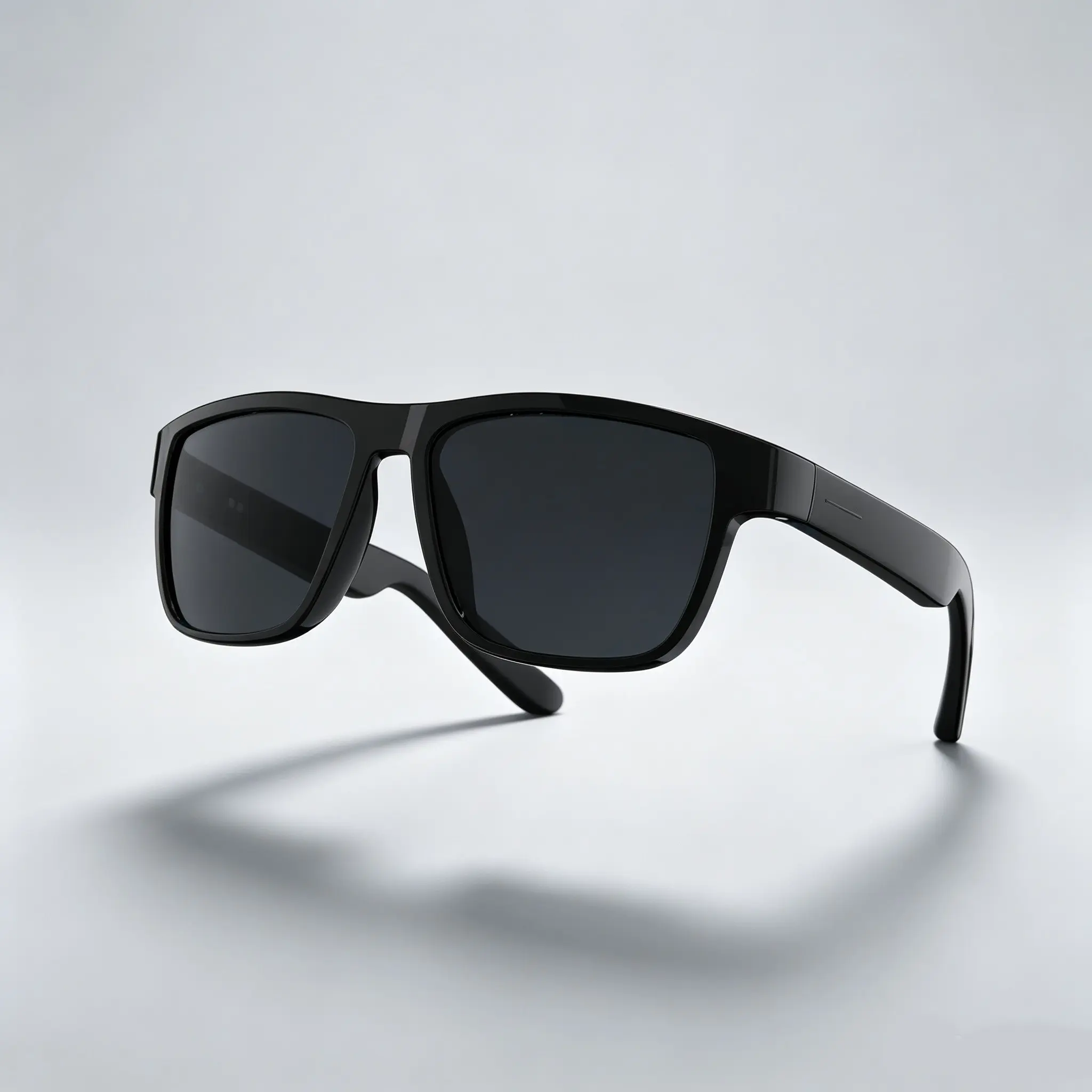 Portable Wireless Smart Music Glasses Bluetooth Calling Audio Eyewear Comfort Black Frame Transparent Lens Cycling Running Driving Smart Glasses