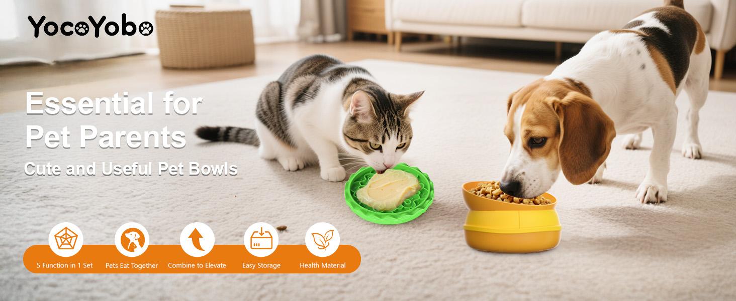 Hamburger Appearance Pet Cat And Dog Bowl Combination Multi-layer Five-in-one