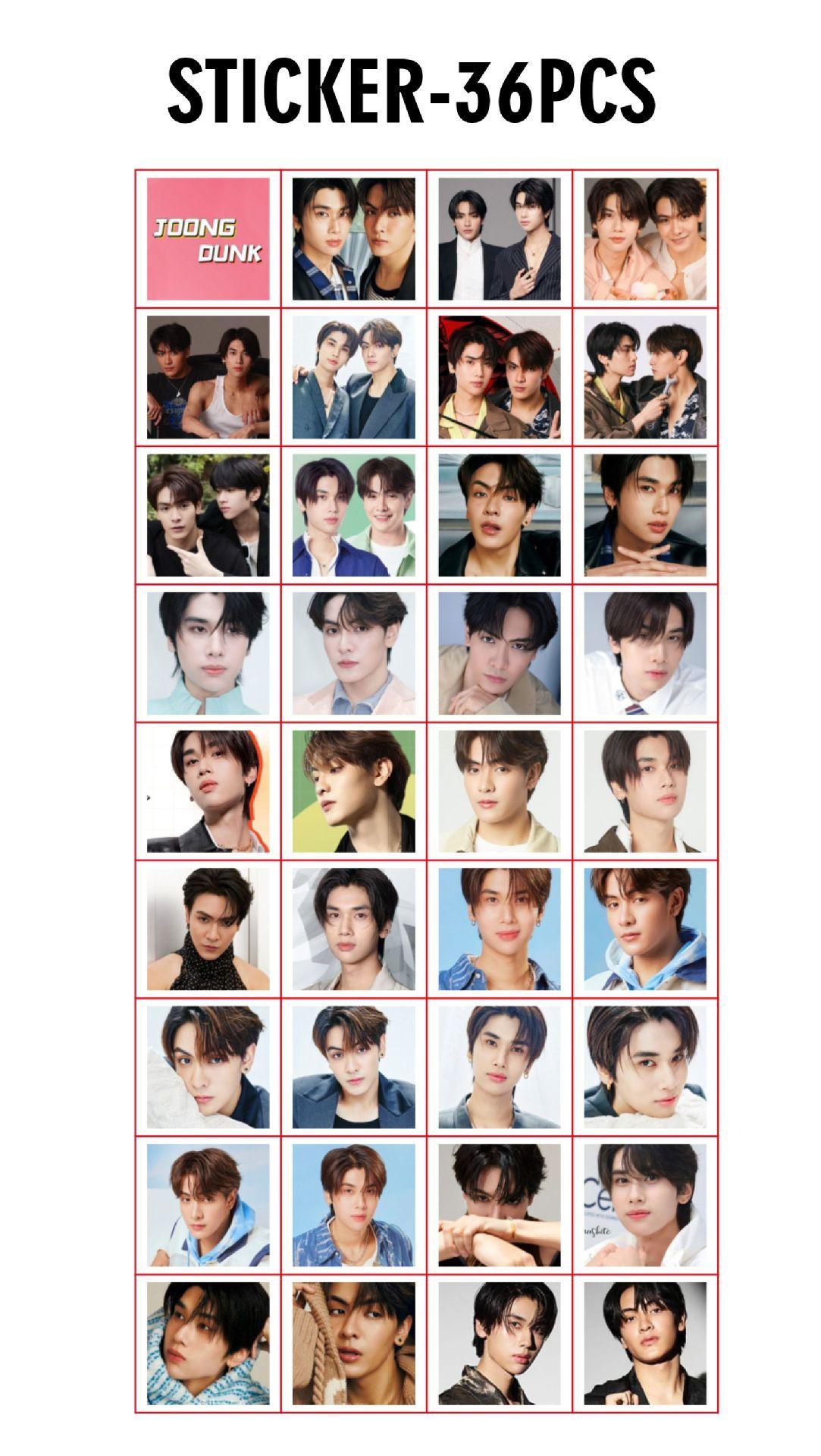 96 Pcs/Set Thai Star JoongDunk Laser Lomo Card Dunk and Joong Characters 3 Inches HD Photocard Stickers for Fans Collection Gift