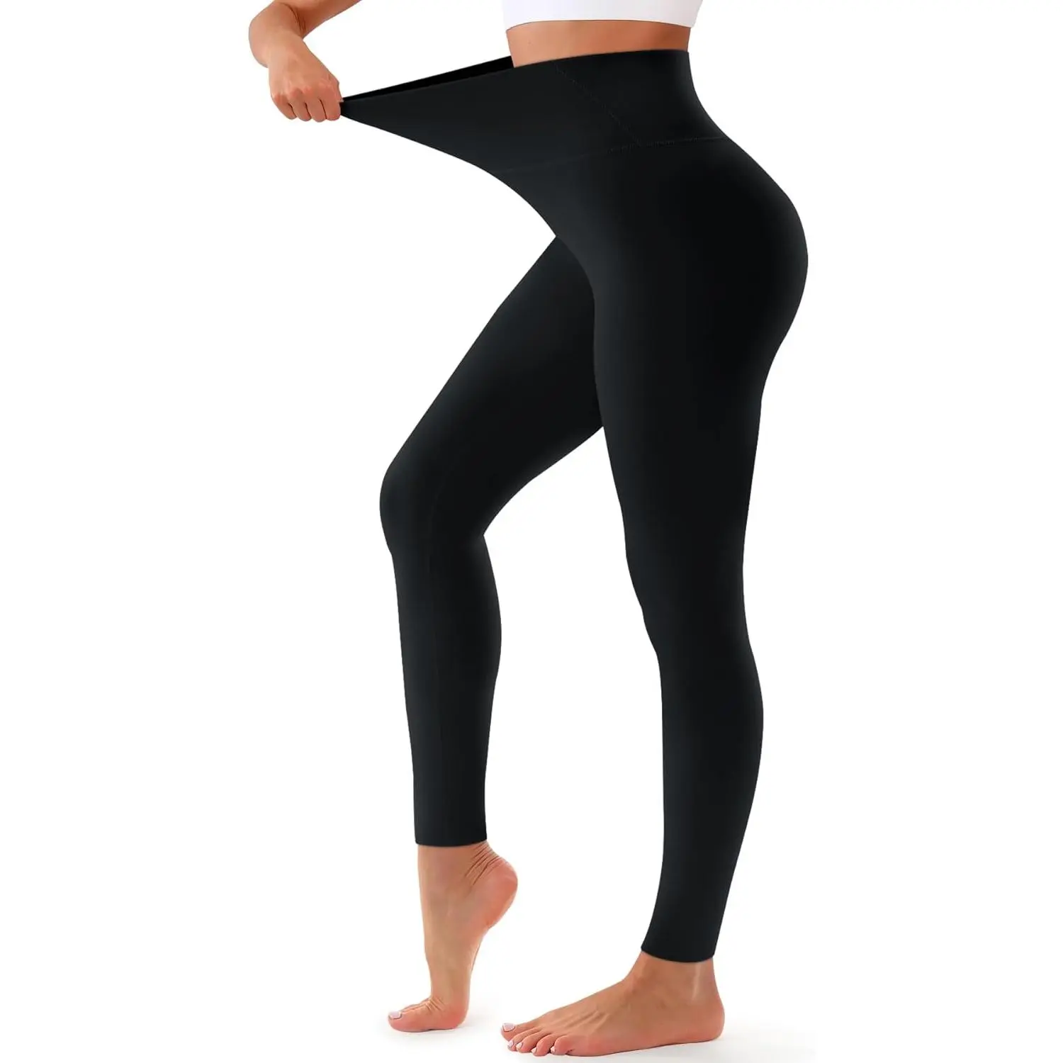 Bluemaple High Waisted Leggings for Women - Tummy Control Pants Non See Through Workout Soft Yoga Pants for Running Plus Size