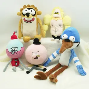 TreasuringU New Cartoon Mordecai Plush Toys Kawaii Rigby Stuffed Dolls Benson Plushie Soft Pillow Home Decor Birthday Gifts