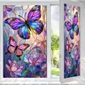 2D Flat Static Cling Colorful Butterflies And Flowers Butterfly Stickers Window Stickers Window Film Ornament For Living Room And Bedroom Removable Decorative Decal Window Decals For Glass Windows