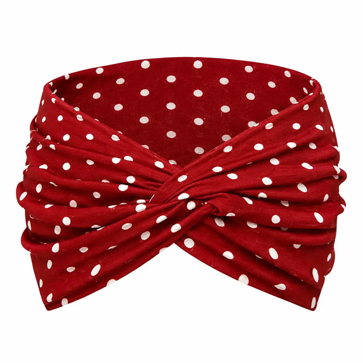 Stretchy Polka Dot Boho Headbands Set – 4-Piece Multi-Color Retro Hair Accessories with Soft Knotted Design, Breathable Fabric for Comfortable Daily & Summer Wear, Versatile Fashion Hairband Combo