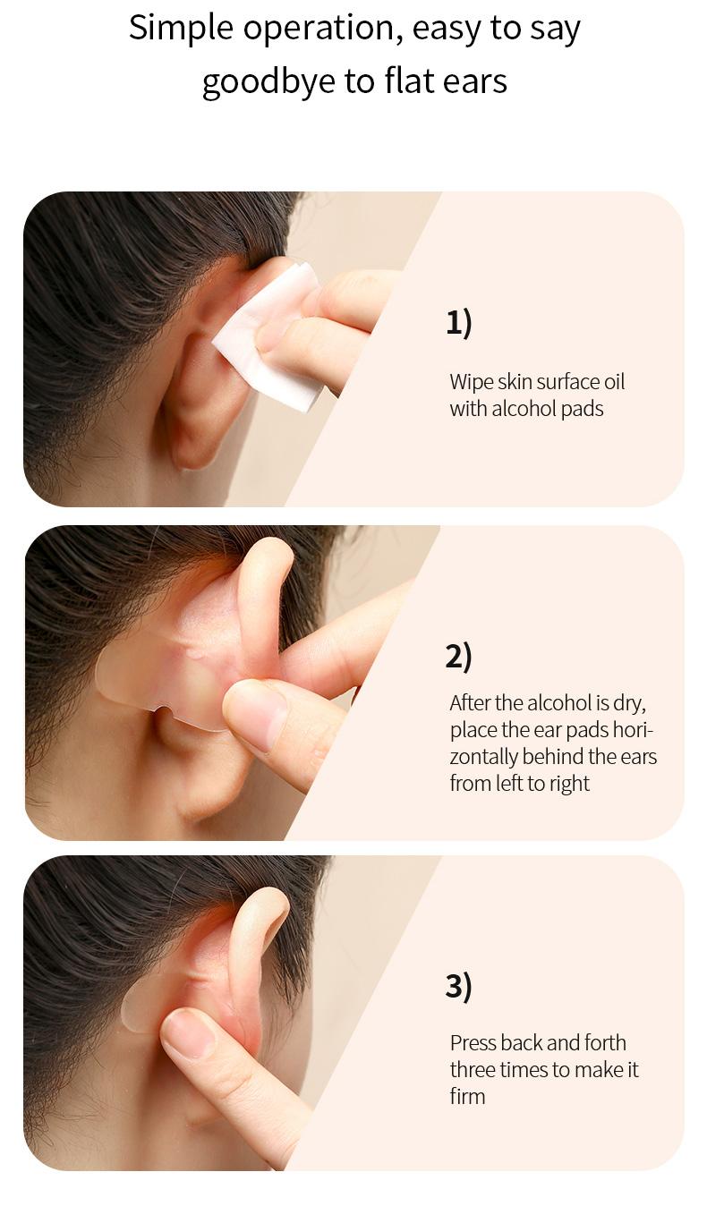 FaSoLa Elf Ear Stickers - Magic Stickers for Flat Ears to Transform into Protruding Ears, Fixing Stickers to Make Face Look Smaller, Correction Support Device