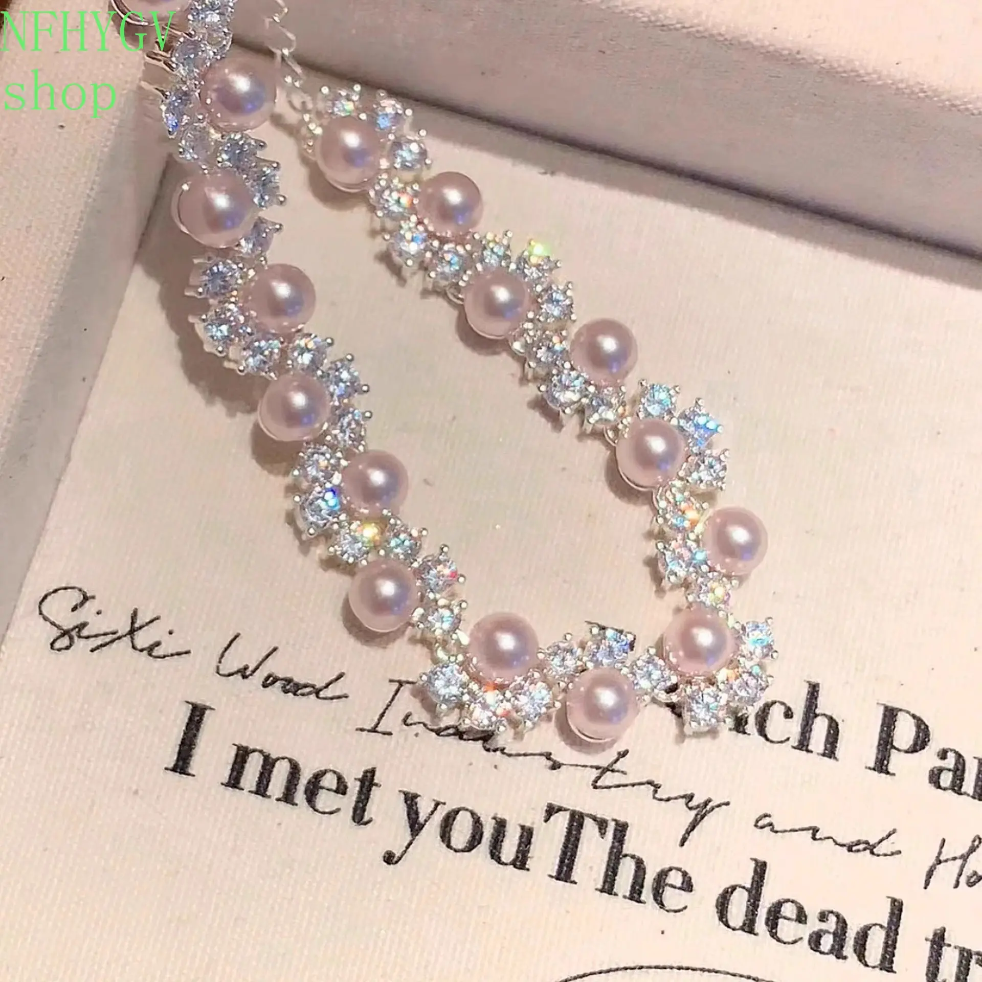 Pink Pearl Rhinestone Wreath Hair Comb For Women, Sparkly Crystal Inlaid U Shape Hair Insert, Elegant Floral Bridal Accessory For Wedding, Party, Banquet And Daily Styling Occasions