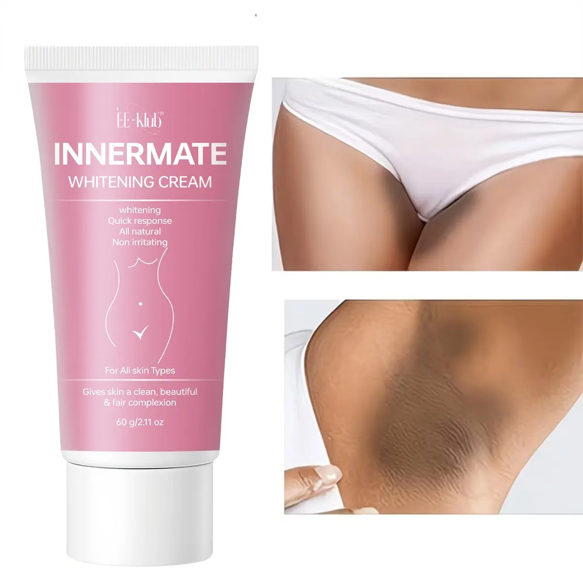 Instant Whitening Cream with Vitamin C, Niacinamide, Snowwort, Hypoallergenic, 3-Day Fast Whitening, Moisturizing, Sensitive Skin Care