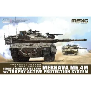 Meng 72-006 1/72 Scale Israeli Main Battle Tank Merkava Mk.4m Model Kit, Trophy Active Protection System Included, Military Vehicle Replica