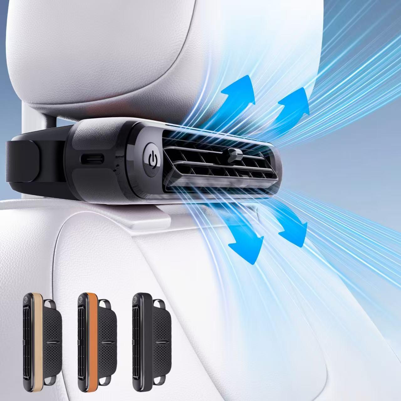 Usb Plug and Play, Car Seat Fan, Portable Wake-up Seat Cooler, Adjustable Vents, 3 Gear Wind Speed, Suitable for Most Cars, Suv, Rv, Boat, Usb Cooling Fan