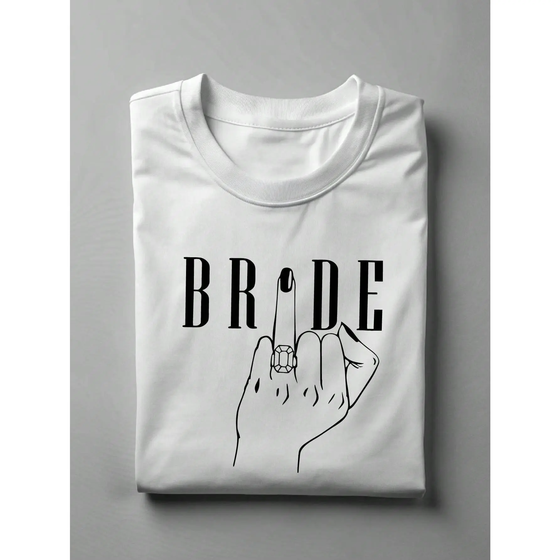 Bride Shirt, Ring Finger Bride T-Shirt, Bachelorette Party Shirt, Wedding Gift Tee, Bridal Shower Party Tee, Engagement Tee For Bride. UA-32