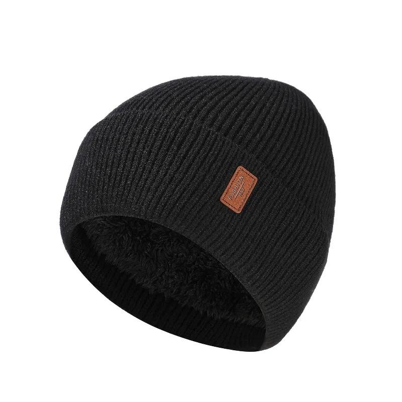 New Unisex Winter Hat Add Fleece Warm Cap Stylish Soft Beanie Hat For Men Women Outdoor Thicken Ski Sports Knitted Hat