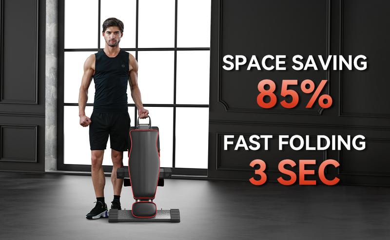 Multi-Function 6 in 1 Weight Bench Set - Leg Press, Preacher Curl Rack, Adjustable Workout Bench & Squat Rack for Full Body Exercise, Fitness Strength Training for Home Gym