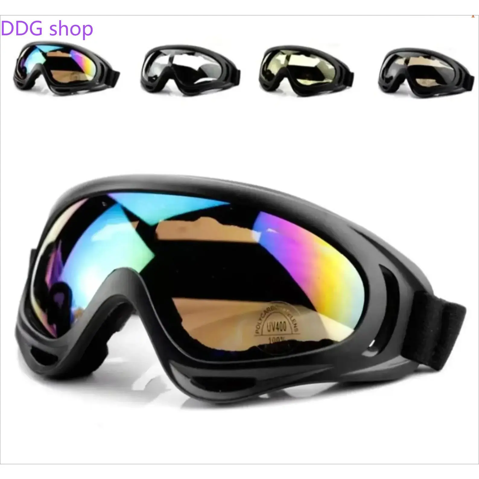 Unisex X400 Windproof Sports Goggles - Lightweight Durable Motocross Protection Sports Eyewear with Full Eye Shield, Versatile Stylish Shades for Motorcycle Riding, Skiing, Outdoor Athletic Use, Motocross Sports Eyewear summerwins