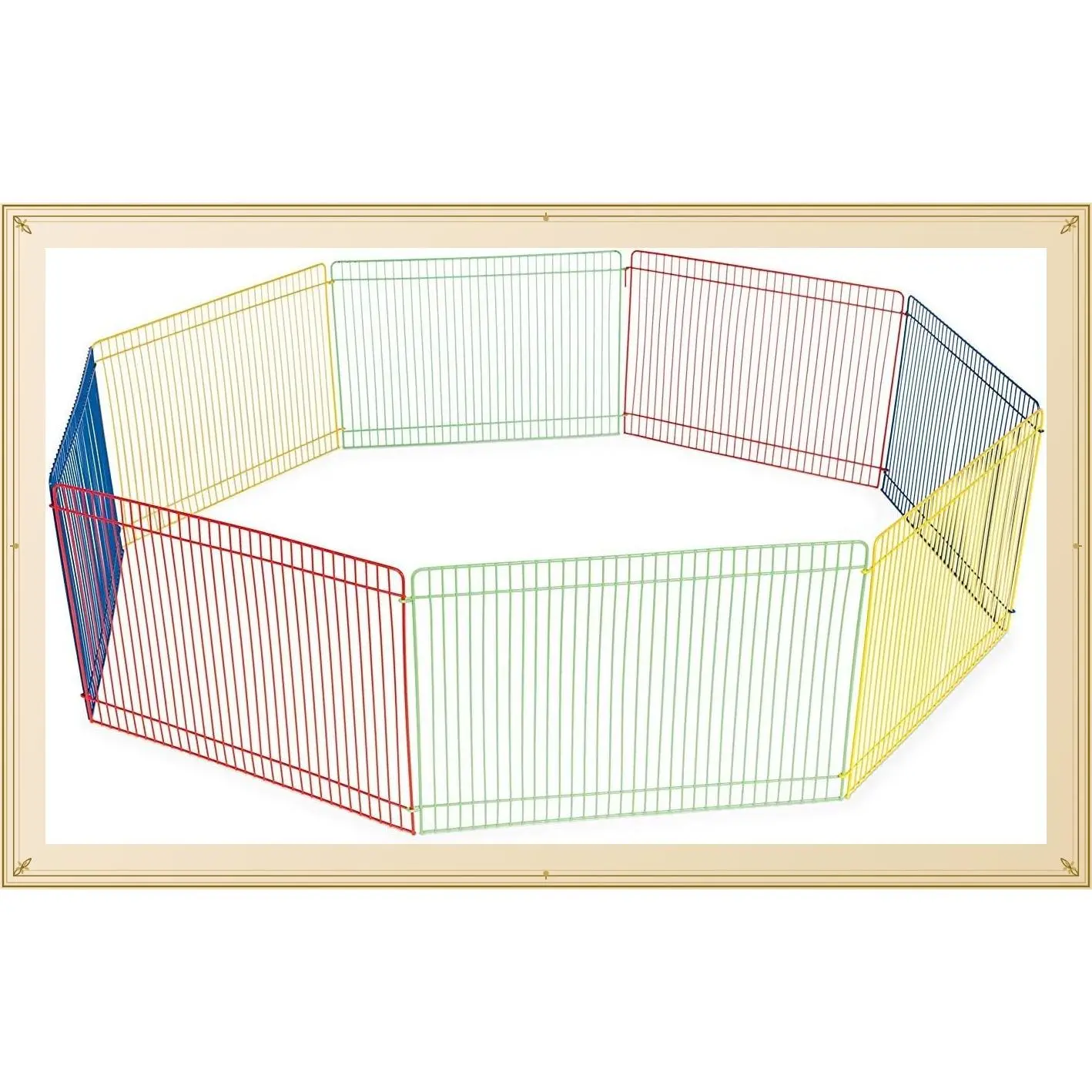 Small Pet Playpen for Rabbits, Guinea Pigs, Hamsters & Tortoises - Easy to Assemble Indoor/Outdoor Small Animal Enclosure, Multi-ColorGift