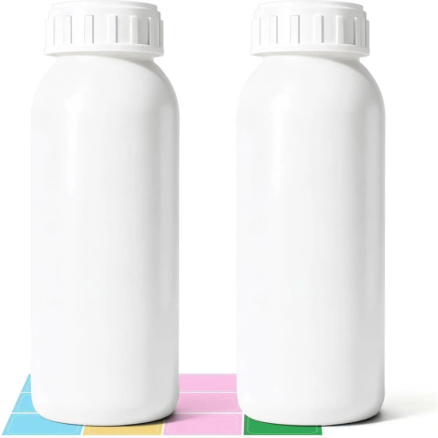 2Pack 16.8oz (500ml) Food-Grade EVOH Plastic Kitchen Canister, Stackable Leak-Proof Seal Travel Bottles with Caps for Toiletries, Homemade Sauces & Camping Gear, Outdoor Trips