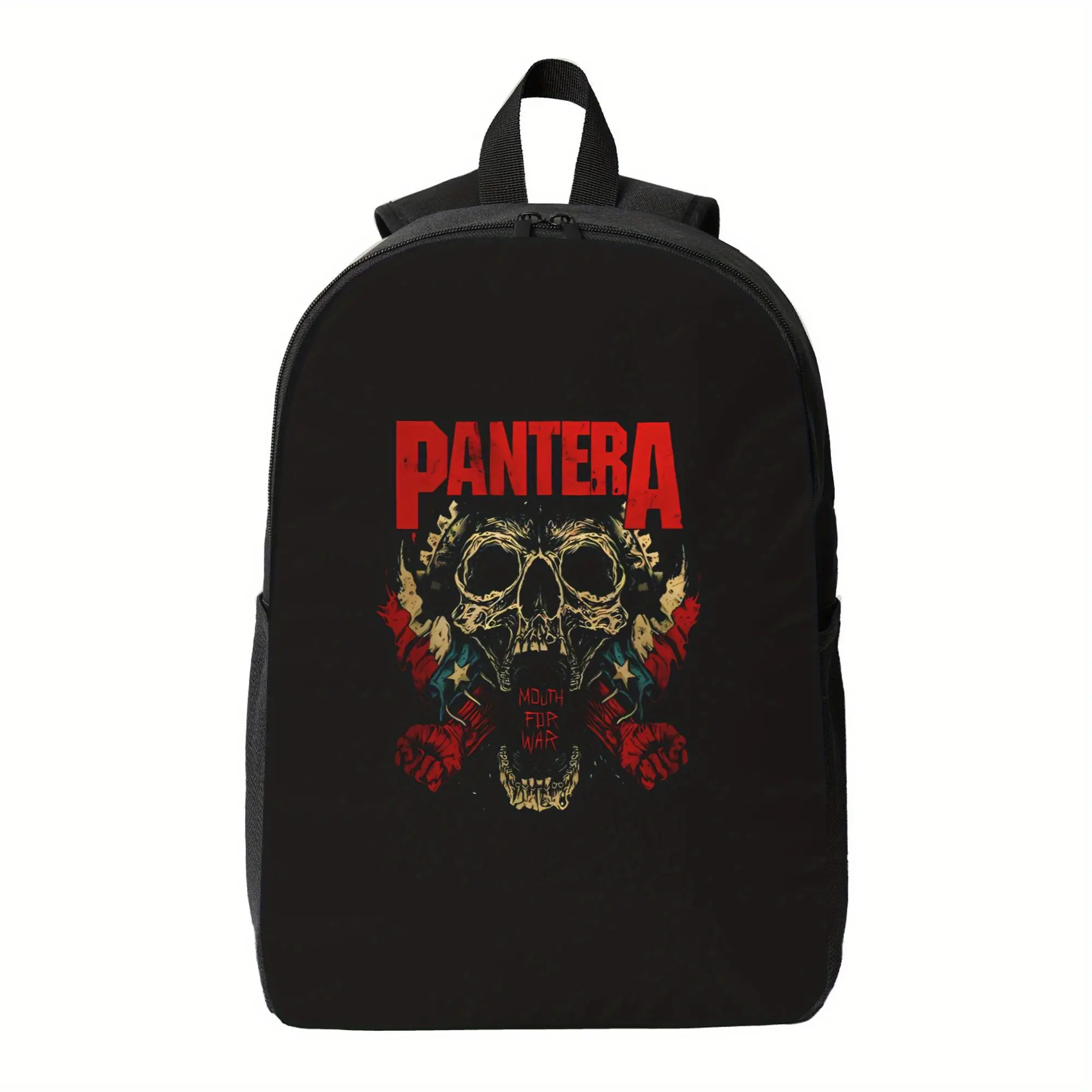 Pantera Heavy Metal Band Design Backpack - Bold PANtera Pattern, Zipper Closure - Durable for Everyday Use, Rock Style, Punk Style