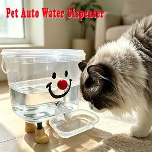 3L/5L Large Capacity，Pet Automatic Waterer, Automatic Water Bowl, , No Power Needed, Anti-Backflow, with Cleaning Lid, Adjustable Flow, Essential for Travelers, Animal Water Bowl