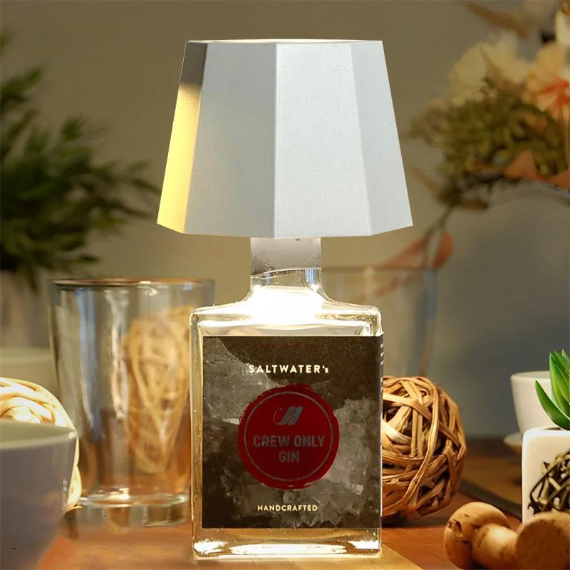 Portable LED Wine Bottle Light, Ambient Decoration Lamp with Touch Control, Rechargeable Dimmable for Wine Beer Bottles, 3 Color Modes, Perfect for Parties