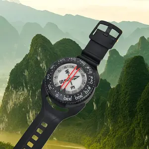 1pc Waterproof Wristwatch-Style Outdoor Hiking Camping Compass, Luminous Underwater Watch Compass, Portable Handheld Compass, Dive Compass with Magnet