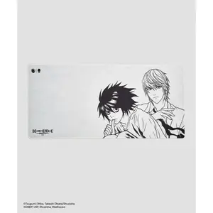Officially Licensed Team Liquid x Death Note Light & L Anime Mousepad, Flat Stitched Edge Computer Desk Mat, Non-Slip Rubber Base Esports Gaming Prints, Anime Manga Character Graphic Prints PC Accessories, 35x16 for Gamers