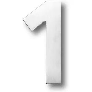 5 Inch Modern Solid Stainless Steel Floating Mount House Numbers and Street Address Plaques door Numbers
