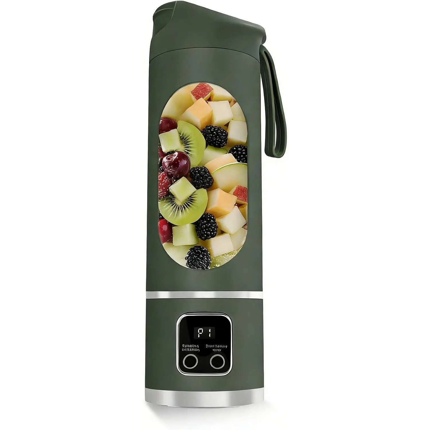 Portable Blender, 500ML Blenders for Smoothies with LED Display | 12-Blade USB-C Rechargeable Blender，Travel Blender Cup for any kitchen，office，outdoor，travel，gym or sportsGift.