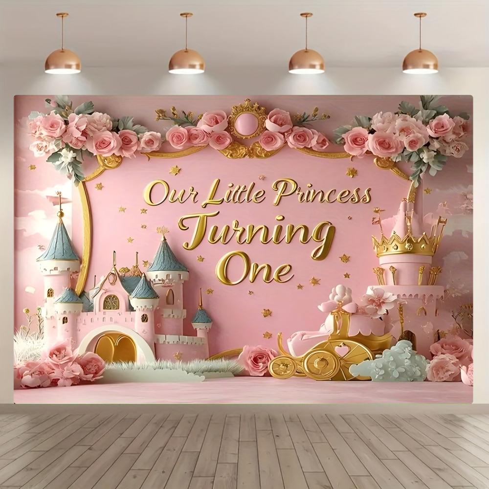Princess Birthday Background Cloth Banner, Princess Birthday Background ...