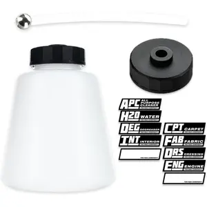 - ULTRA Air Tool Bottle Kit - High-Impact Replacement/Stoe Bottle; Lid with Seal; Weighted Silicone Pickup Tube; and 10 Bottle Label Stickers for Contents