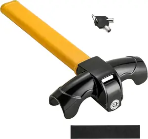 Steering Wheel Lock Anti-Theft Car Device, Car Auto Security Rotary Steering Wheel Lock, Great Deterrent Car Wheel Lock Anti Theft with 2 Keys, Daily Antitheft Locking Devices, Space-saving Lock