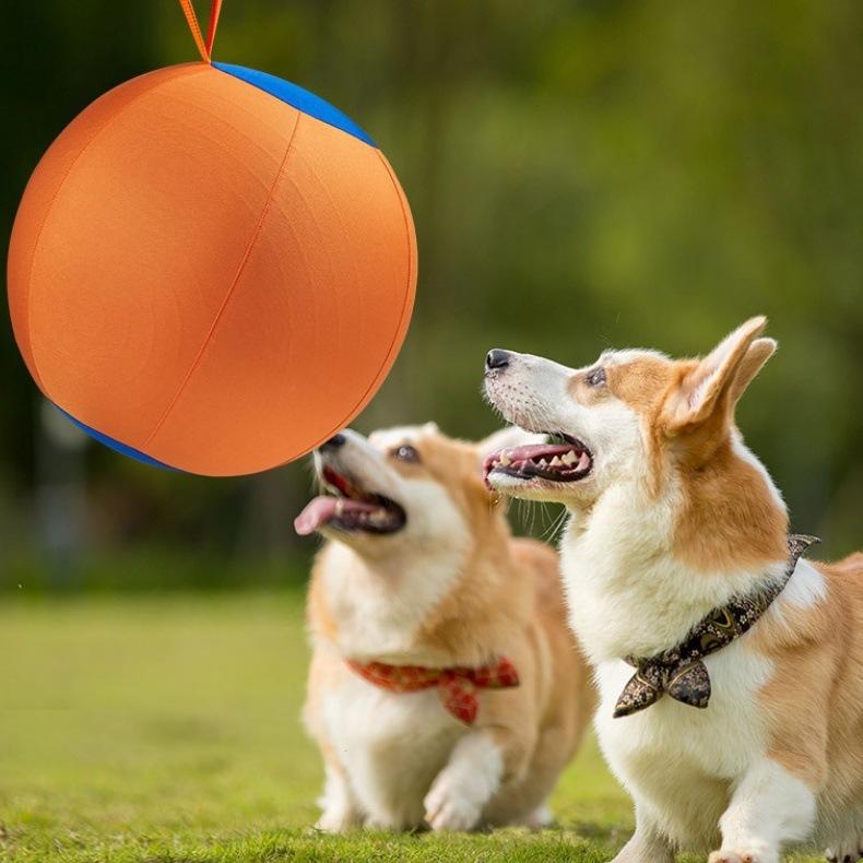 Upgraded Solid Color Polyester Herding Ball Durable Inflatable Training Play Ball for Sheep Horse Dog Farm Pet Exercise Game Toy