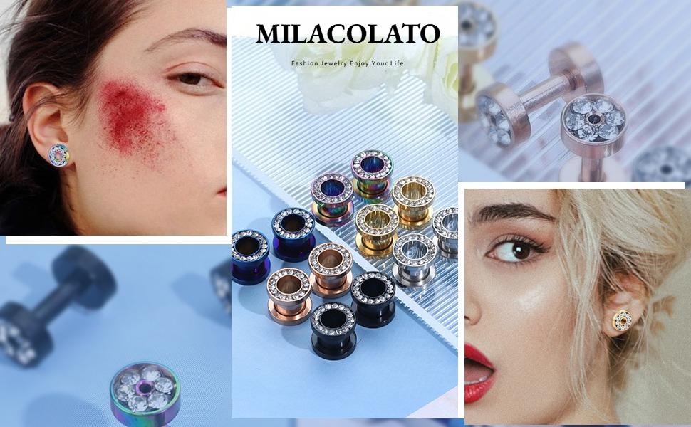 IRONBOX 6Pairs 00Gauges Ear Tunnel Expander Earrings Stainless Steel With Ziecon 0G Ear Plugs Earrings 2G Ear Stretcher Piercings Jewelry 14G-00G Double Flared Screw Fit Ear Gauges Set IRONBOX 6Pairs 00Gauges Ear Tunnel Expander Earrings Stainless Steel With Ziecon 0G Ear Plugs Earrings 2G Ear Stretcher Piercings Jewelry 14G-00G Double Flared Screw Fit Ear Gauges Set