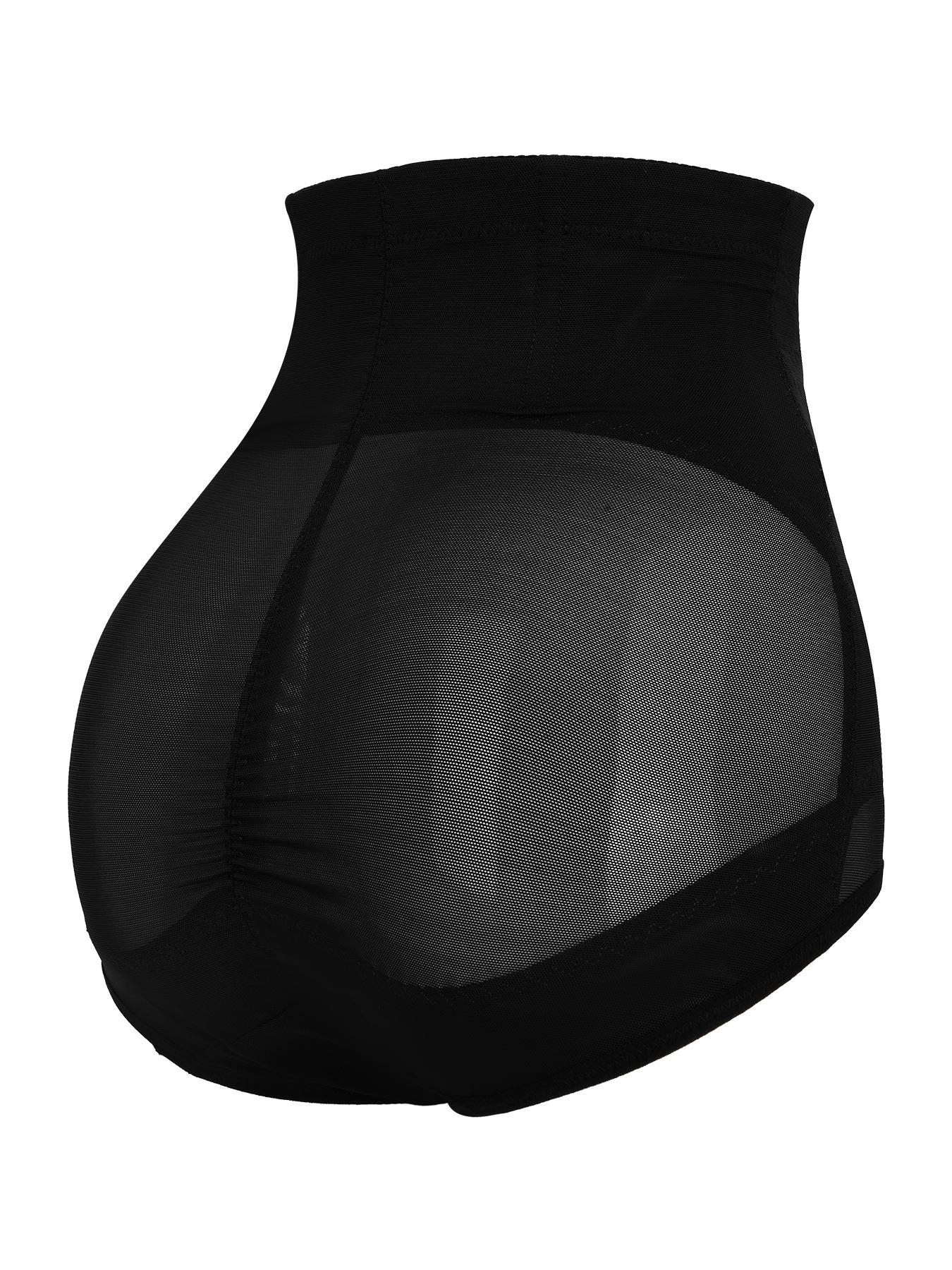 【Plus Size】 Solid Color Mesh Criss Cross Design High Waist Shapewear Panty, Breathable Comfortable Tummy Control Butt-lifting Shaper, Tummy Control Butt Lifter, Ladies Shapewear Bottoms