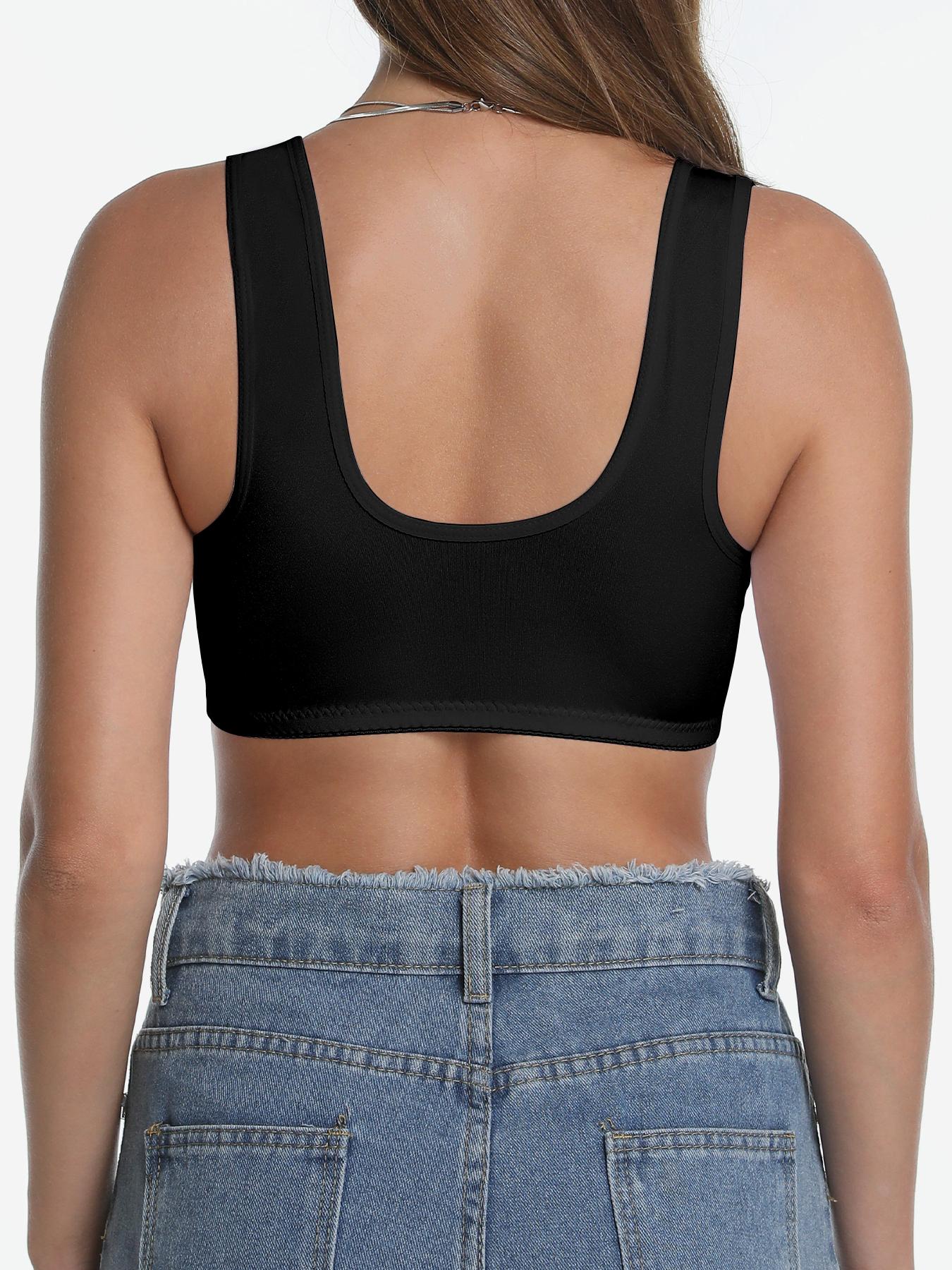 1-4PCS Women's Lace Front Closure Bra, Color Block Push Up Soft Comfortable Breathable Wireless Bra Top, Everyday Wear, All Season Ladies Lingerie,S XXL Womenswear Bridal