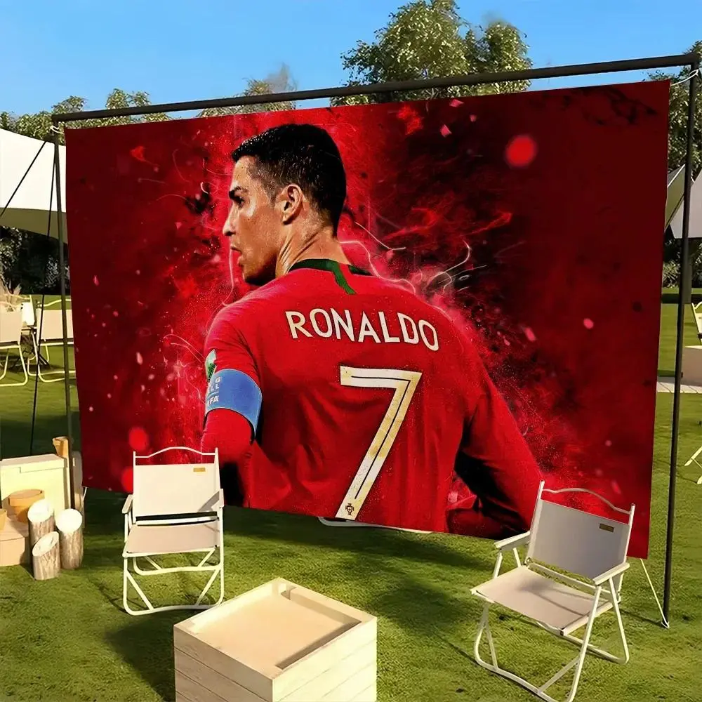 Cristiano Ronaldo CR7 Backdrop For Picnic Party Art Hanging Home Decoration Outdoor Camping Party Banner