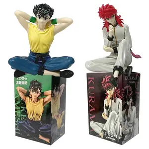 9cm YuYu Hakusho Urameshi Yuusuke Kurama Sitting posture Anime Figure Toys PVC Model Collector Doll Birthday Gift