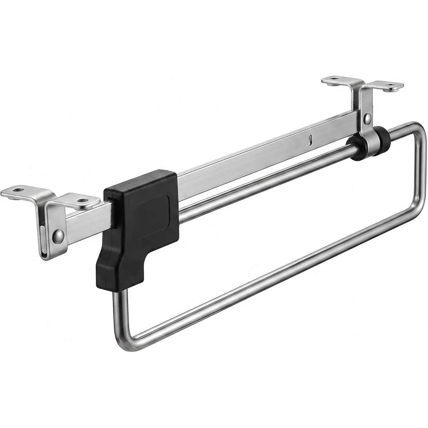Adjustable Closet Rod  12 Inch Pull Out Valet Closet Rod with Screws Cold Rolled Steel Black  Retractable,Clothes Wardrobe Garment Rack  Closet Hanger Storage Organizer,Quantity-1