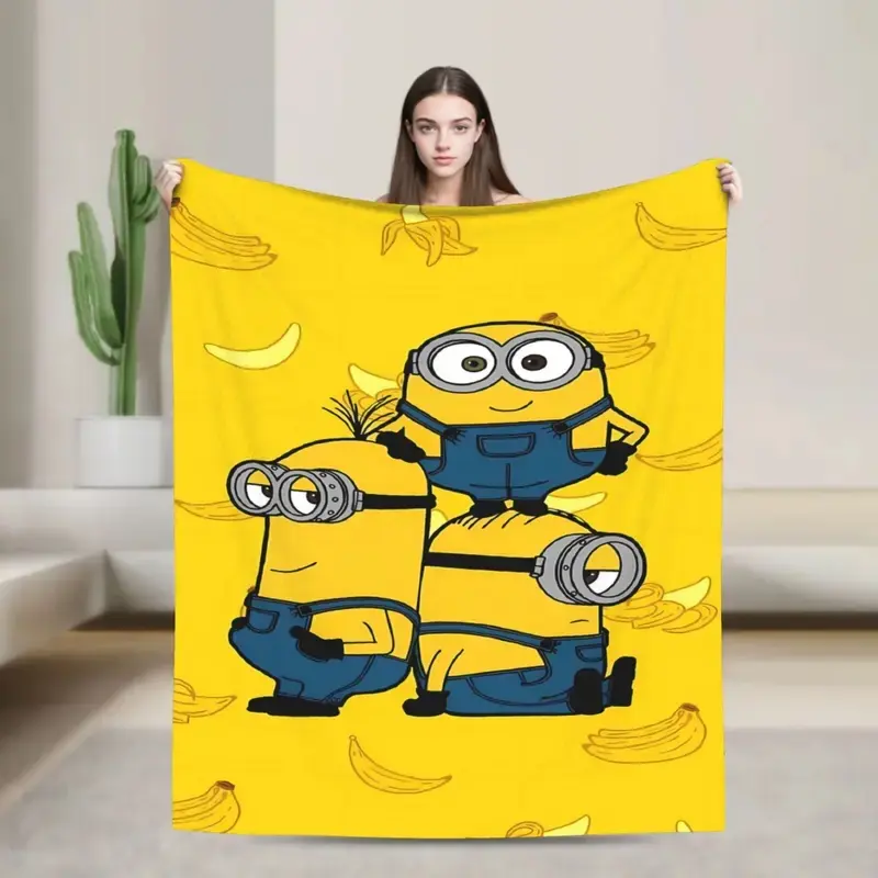 Cartoon M-Minions Blankets Quality Super Warm  Throw Blanket Winter Kids Home Decor Funny Bedspread