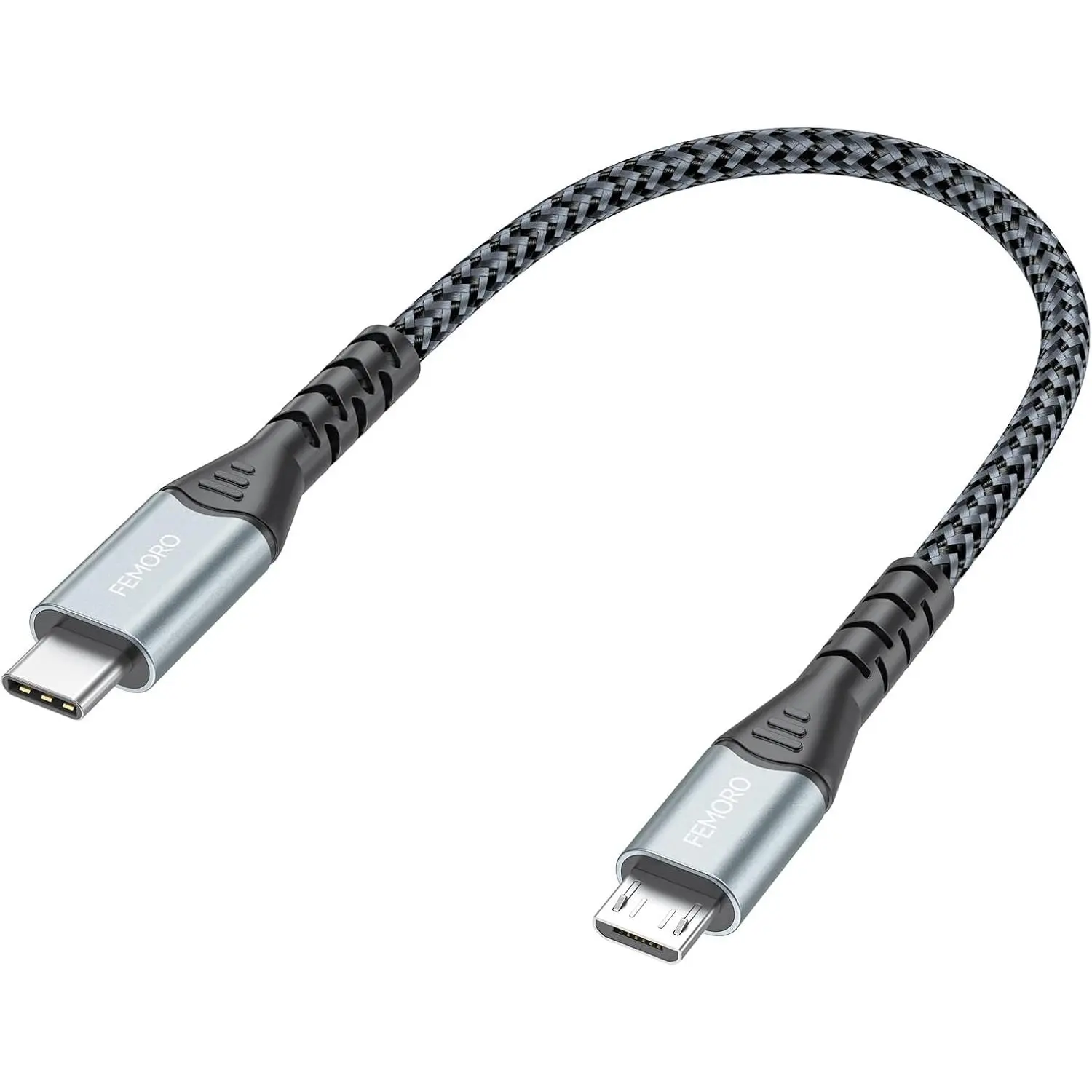 USB C to  USB  6 Inch Short, 480Mbps Data Transfer & 12W  USB-C Type C to  USB  Adapter OTG Cord Braided for MicroUSB Devices