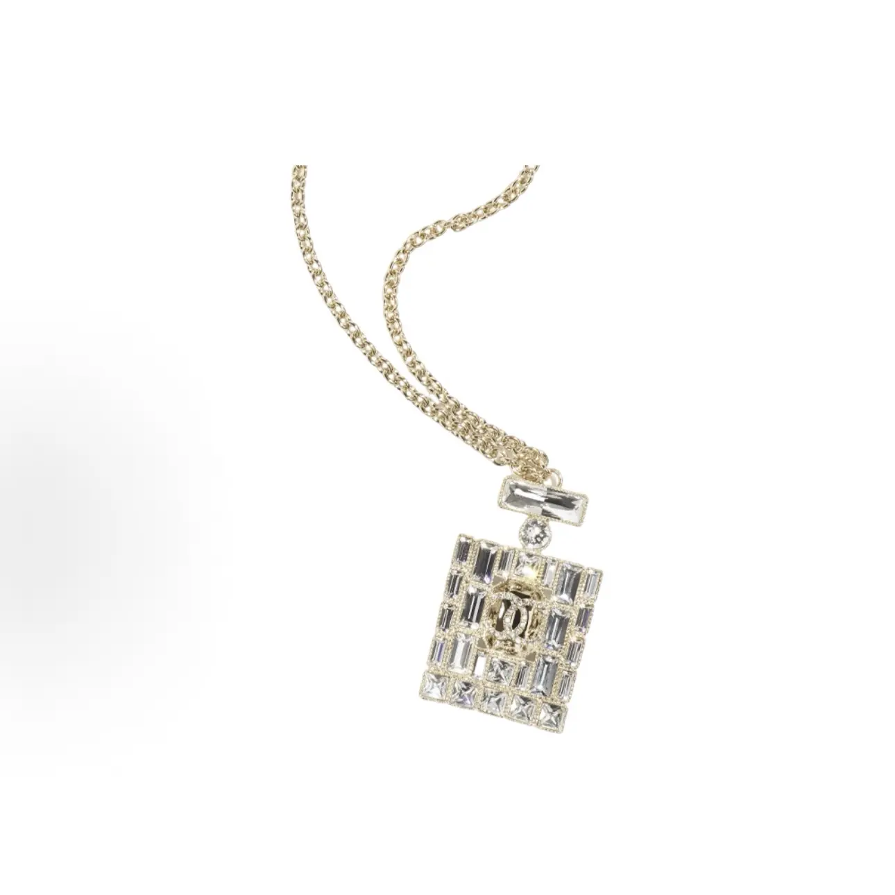 Pre-owned CHANEL 24C Double C Large Perfume Bottle Necklace P226055371
