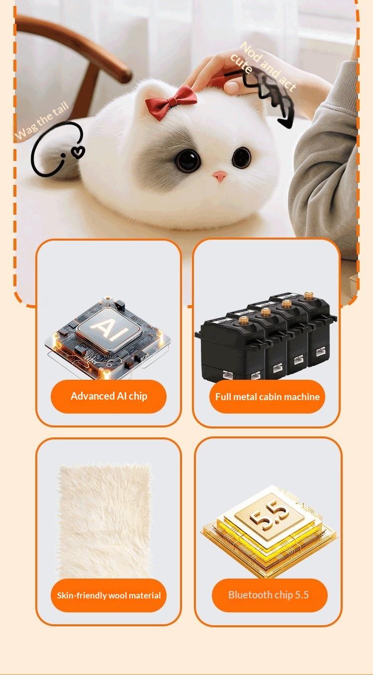 WALULU Cat AI Talking Toy Emotional Companion Plush Doll Children Trendy Gift Electronic Pet Interactive Plaything